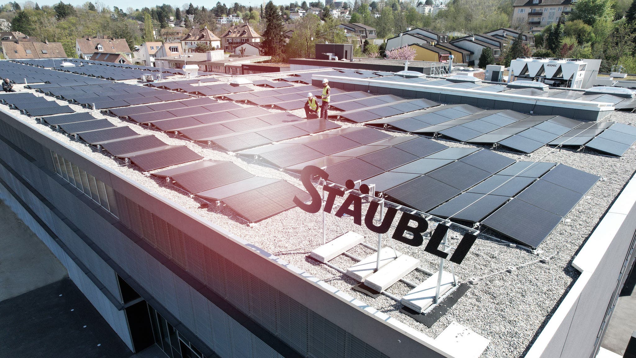 Staubli Allschwil solar panel roof