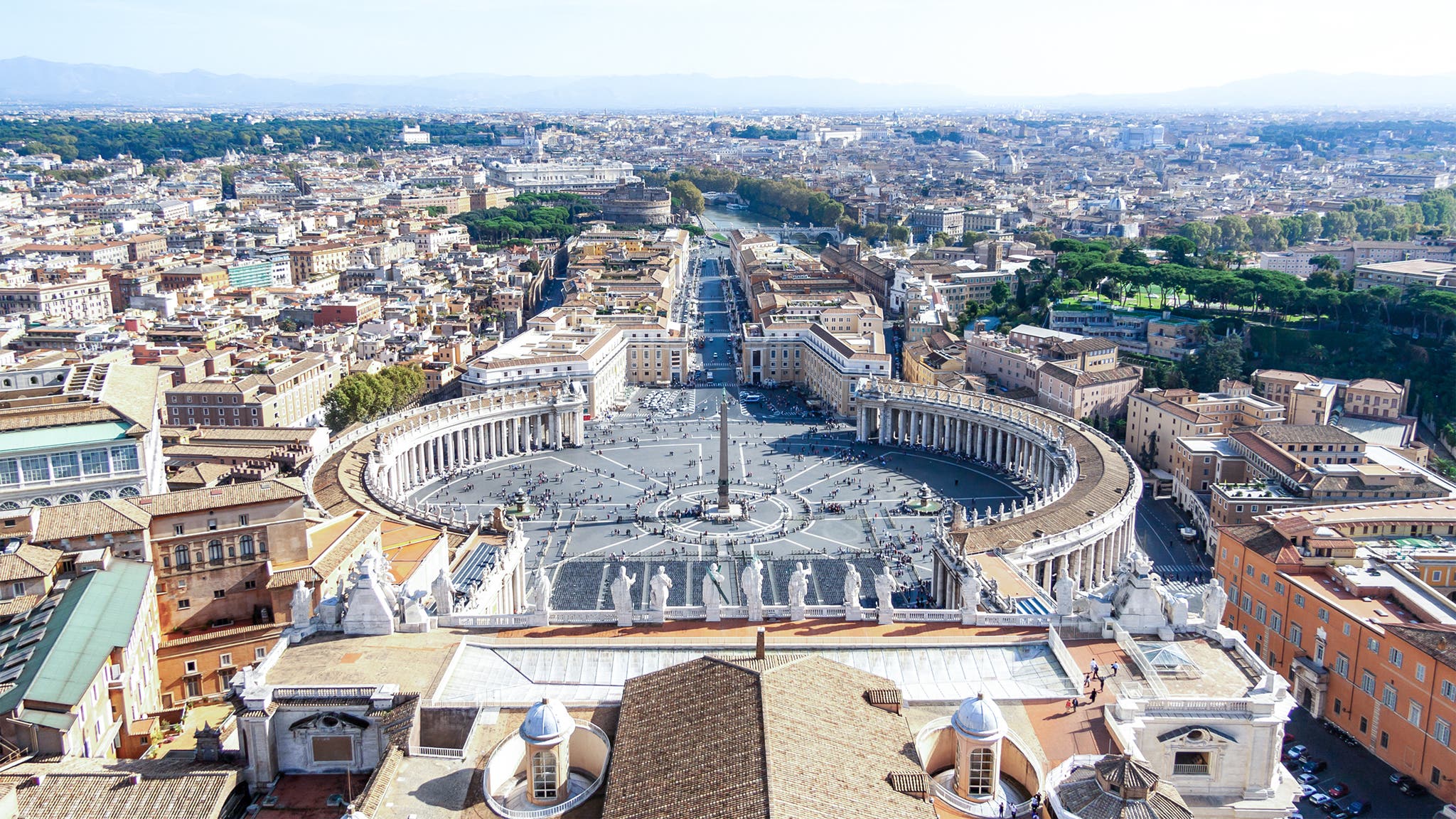 View from the Cupola of St Peter's Basilica in the Vatican