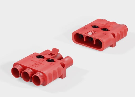 Teaser with electrical connectors for batteries and power CEB