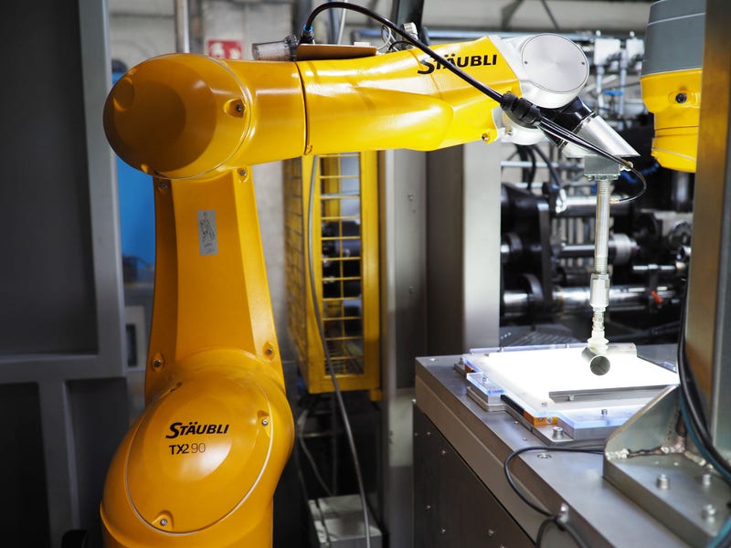 Robot-assisted shaping and inspection of press fittings